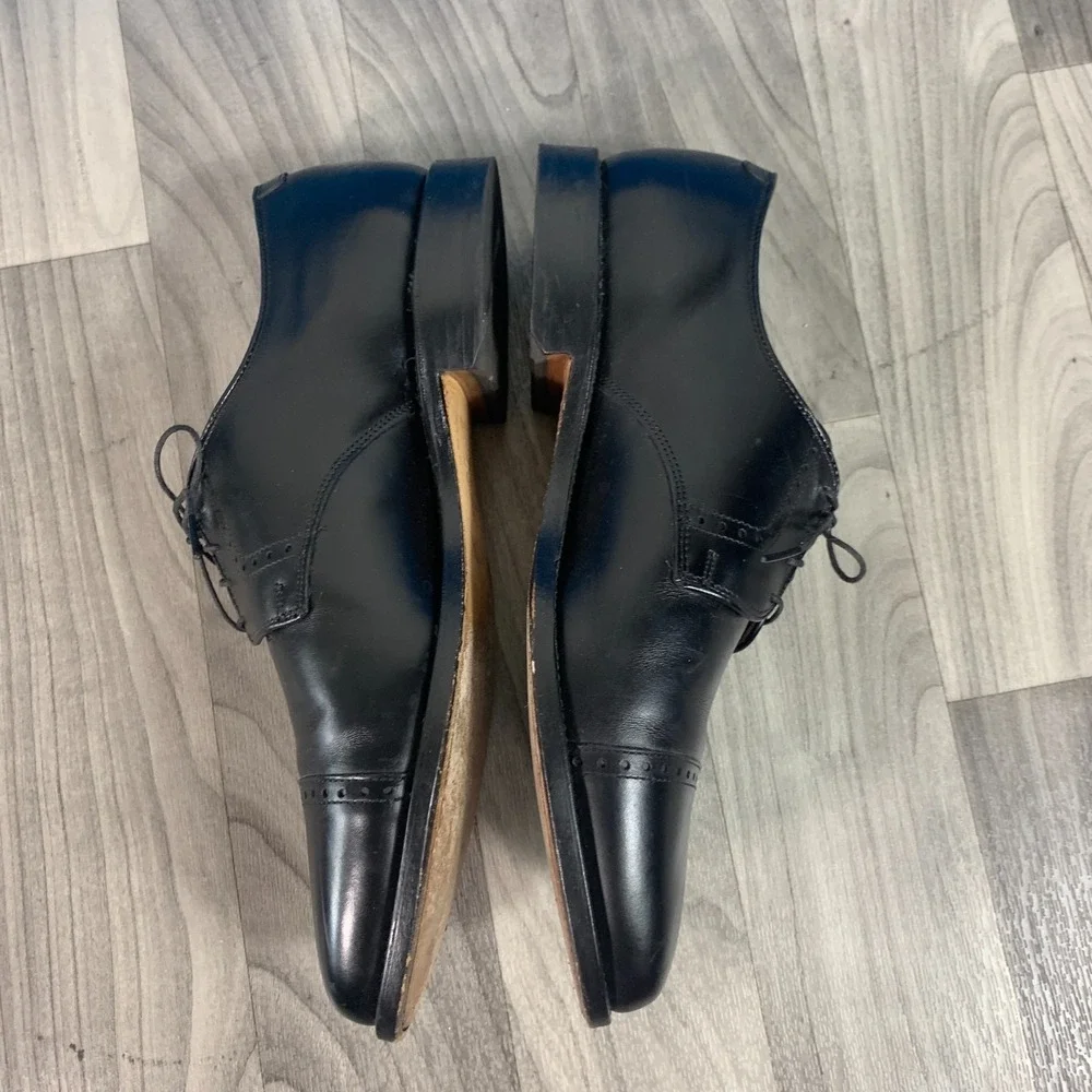 ALLEN EDMONDS Clifton Cap Toe Black Oxford Shoes Size 12 Made In USA